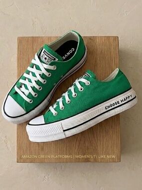 🔥 Custom Converse Chuck Taylor All Star Lift Low Top Platform Sneakers -W Sz 7